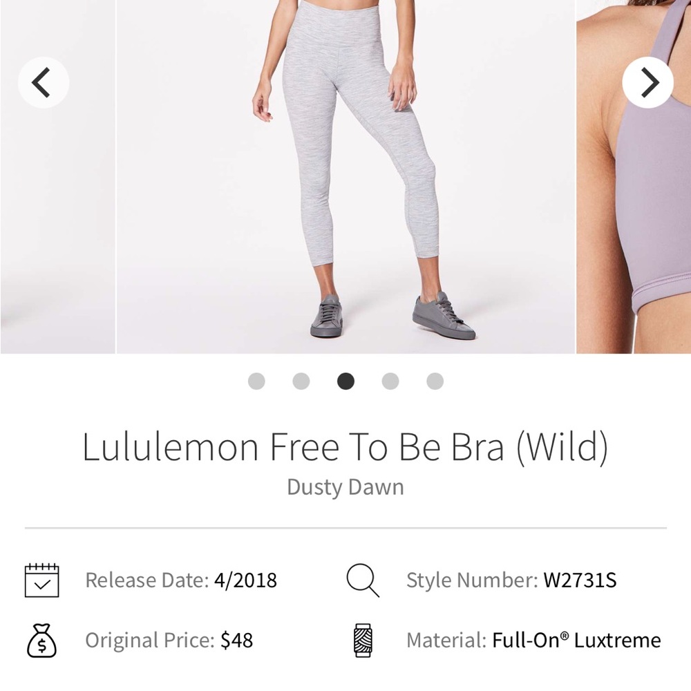 Lululemon Free To Be Bra (Wild)
Dusty Dawn - Picture 4 of 8